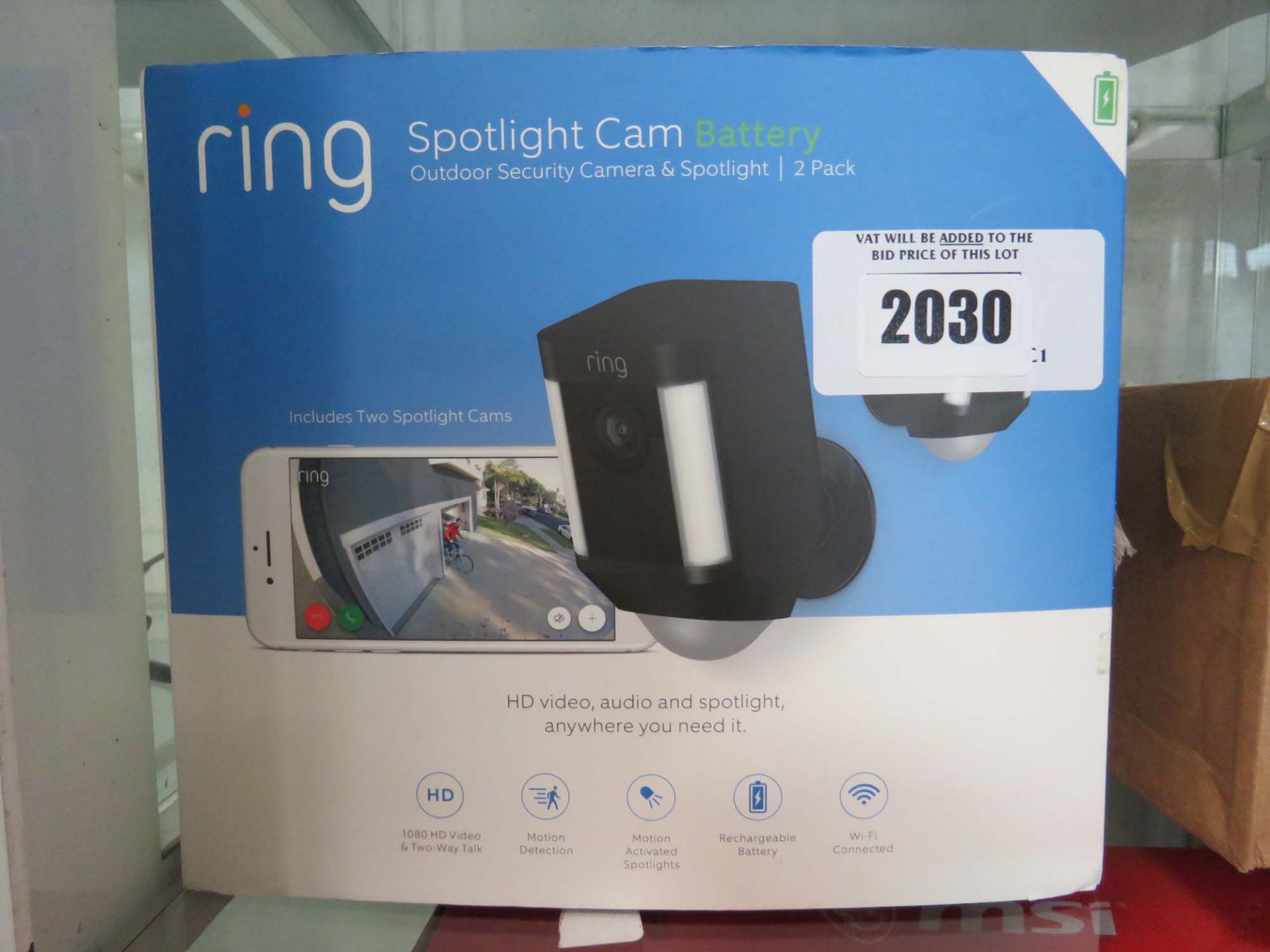 Ring Spotlight Cam battery edition set with box