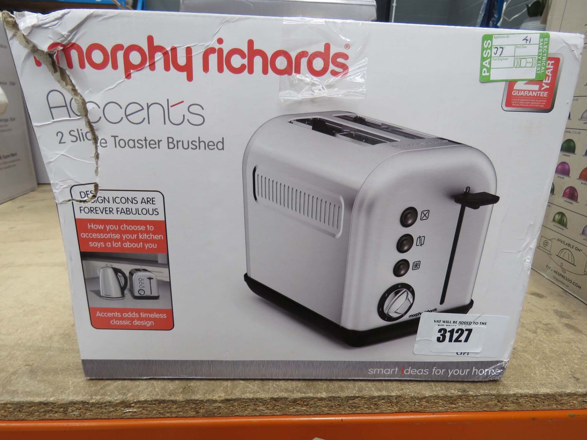 (41) Morphy Richard 2 slice toaster