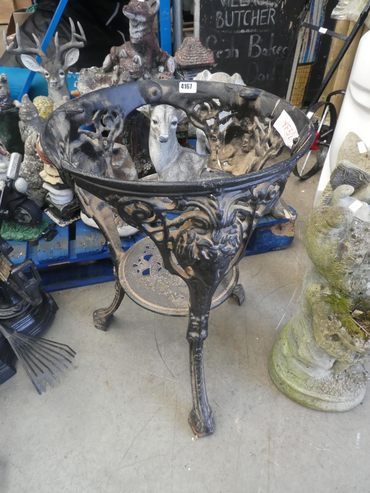 Cast iron table base