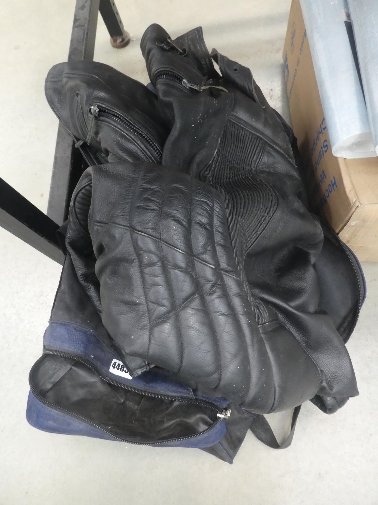 Bag containing motorcycle leathers