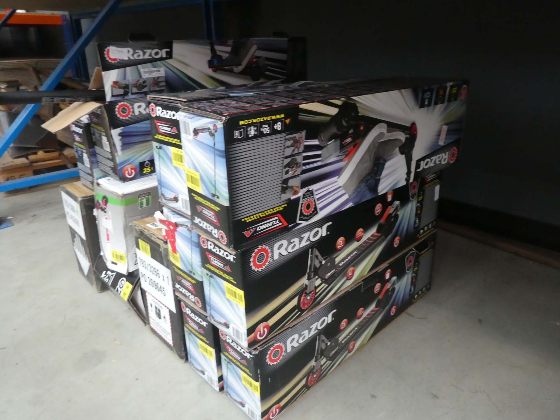 12 boxed electric scooters