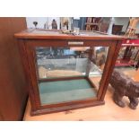 Oak framed and glazed display cabinet