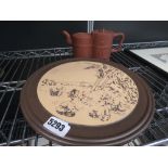 WD 5275 Oriental ceramic plate and a teapot