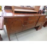 Mahogany sideboard of two doors and three drawers