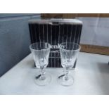 Pair of Denby glasses and pair of Stuart crystal glasses