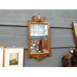 Mahogany framed rectangular mirror