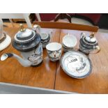Small quantity of Japanese ceramics to include teapot, sugar bowl and cream jug