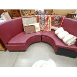 5379 Semi circular seat in red draylon