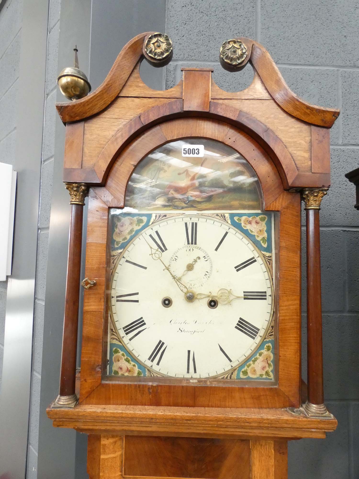 Oak cased Grandfather clock of Stamford - Image 2 of 2