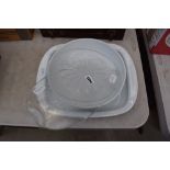 5412 - Small collection of china to include glass serving bowls and white ceramic trays