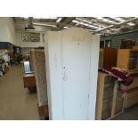 White painted single door wardrobe