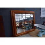 5449 - Pine framed square mirror