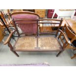5467 Reed seated bench with spindle back