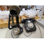 Two vintage telephones