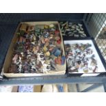 Large quantity of lead farm figurines to include sheep, pigs, cattle, buildings, ducks, chicken,