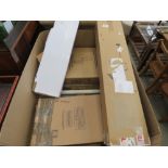 Pallet of assorted flatpack furniture and lamps