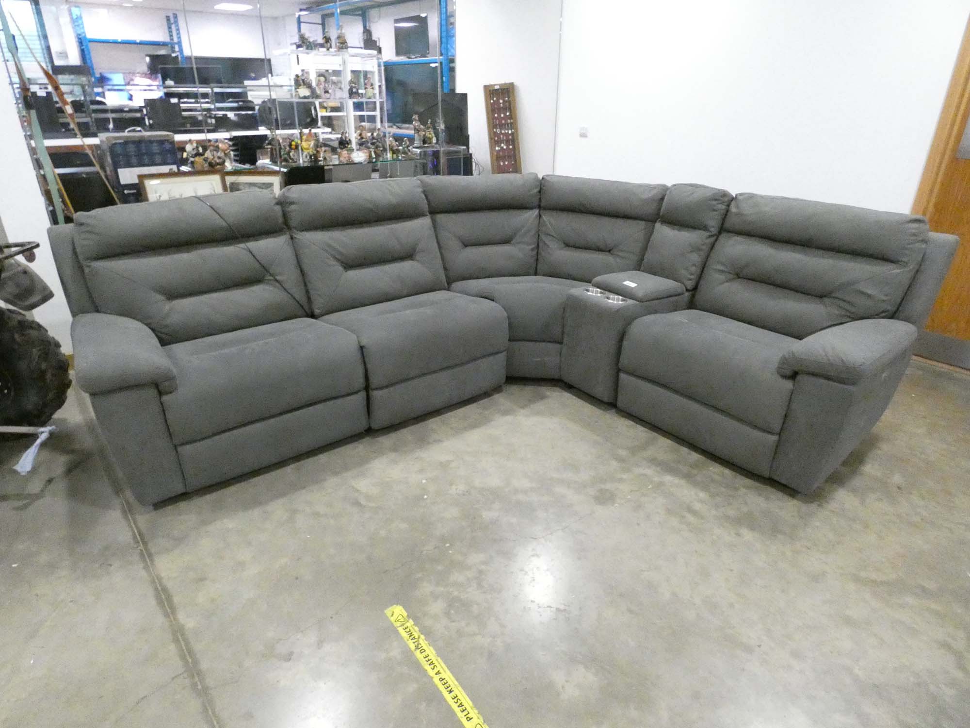 Large grey corner sofa