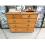 Two over three chest of drawers in pine
