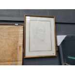 5364 Framed and glazed pencil sketch of a gentleman