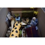 Single box of assorted figurines of mice and cats