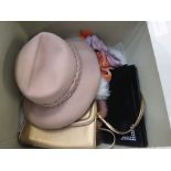 Debenhams and Freebody hat box with hats