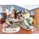 Two Capodimonte figures of gentlemen at work and rest