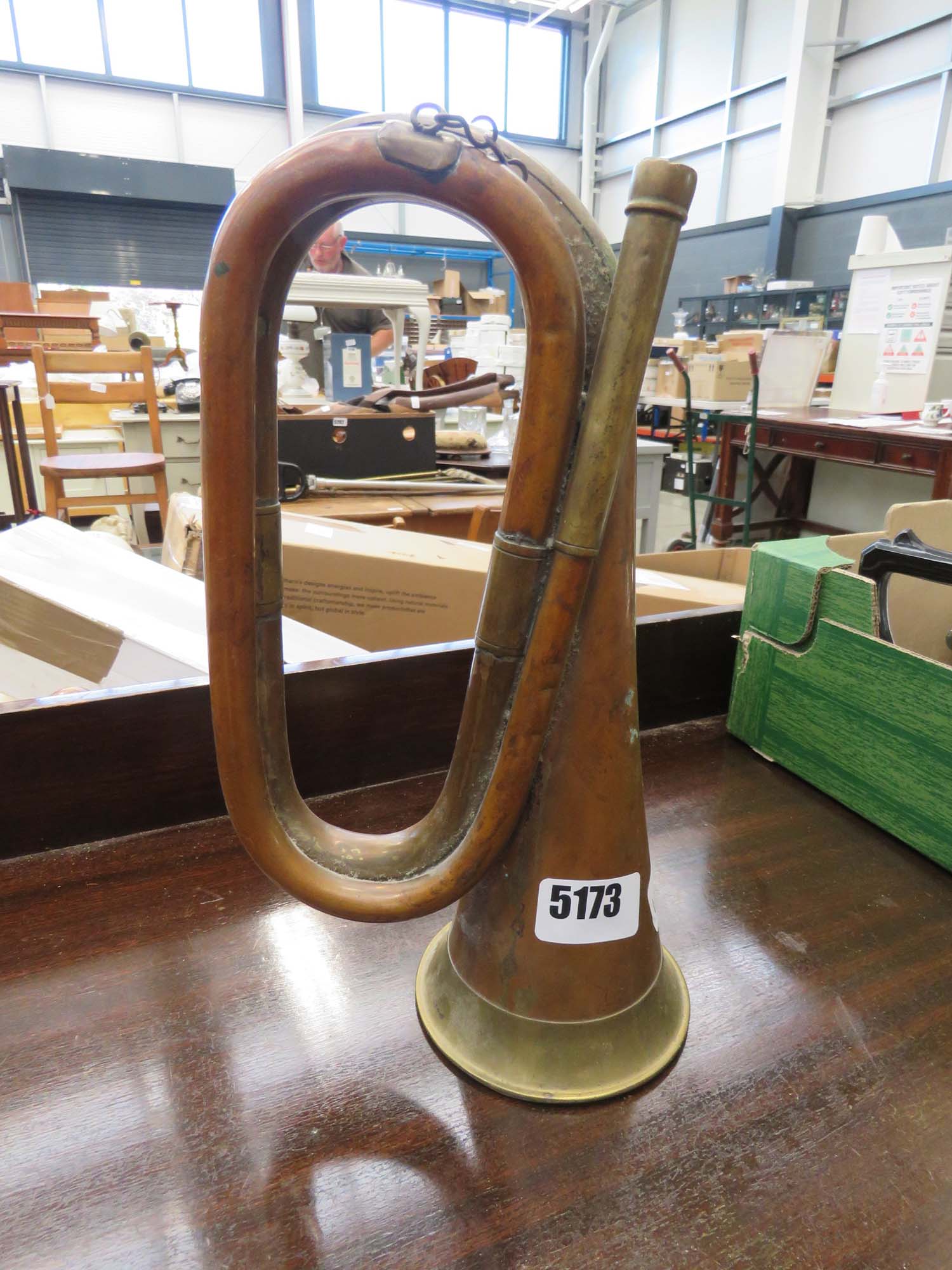 Brass and copper bugle