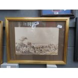 Framed and glazed picture of African scene