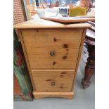 Two drawer pine with bedside cabinet