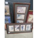 Two framed pictures of four pictures of policemen