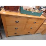 Four of single chest of drawers in light oak