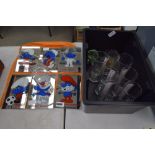 Quantity of Star Wars glasses and The Smurfs mirrors