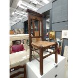 5124 Oak framed prayer chair with rush seating