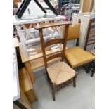 5124 Oak framed prayer chair with rush seating