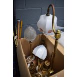 Single box of electric brass table lamps