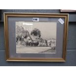 Black and white painting of Thurleigh