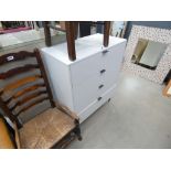 5371 White melamine chest of four drawers
