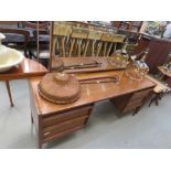 Teak dressing table of four drawers