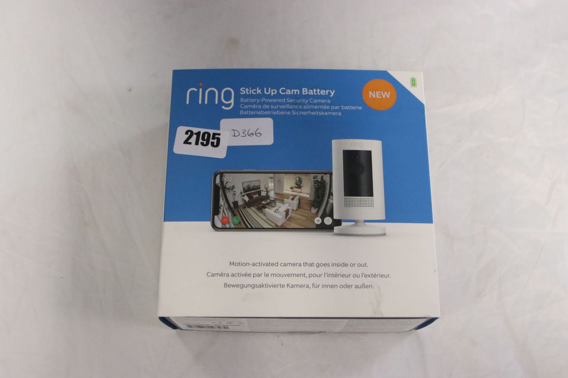 Ring Stick Up cam no battery (possibly locked to account)
