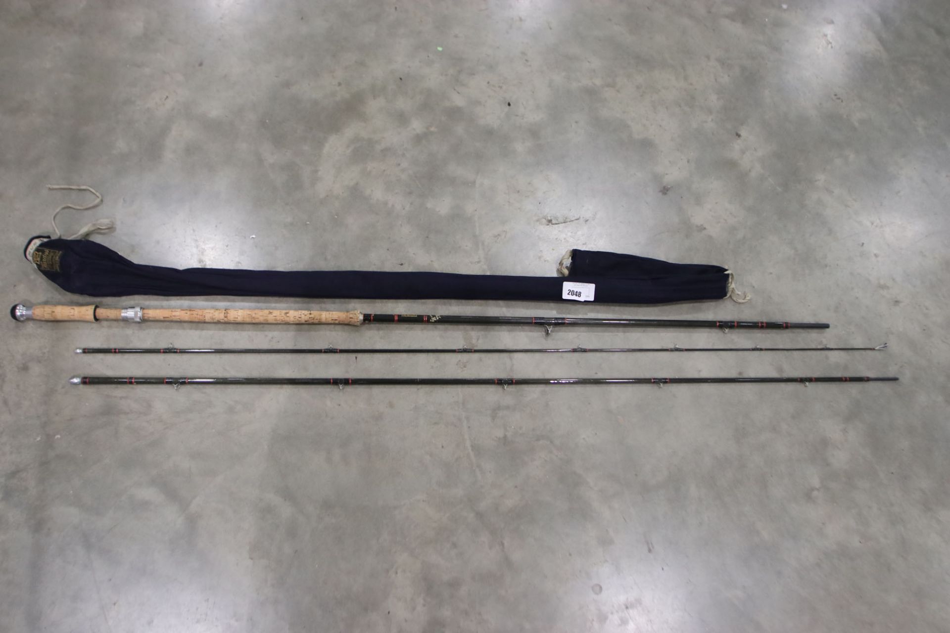 Hardy graphite salmon fly rod 15ft 4 inch in 3 pieces with soft cover