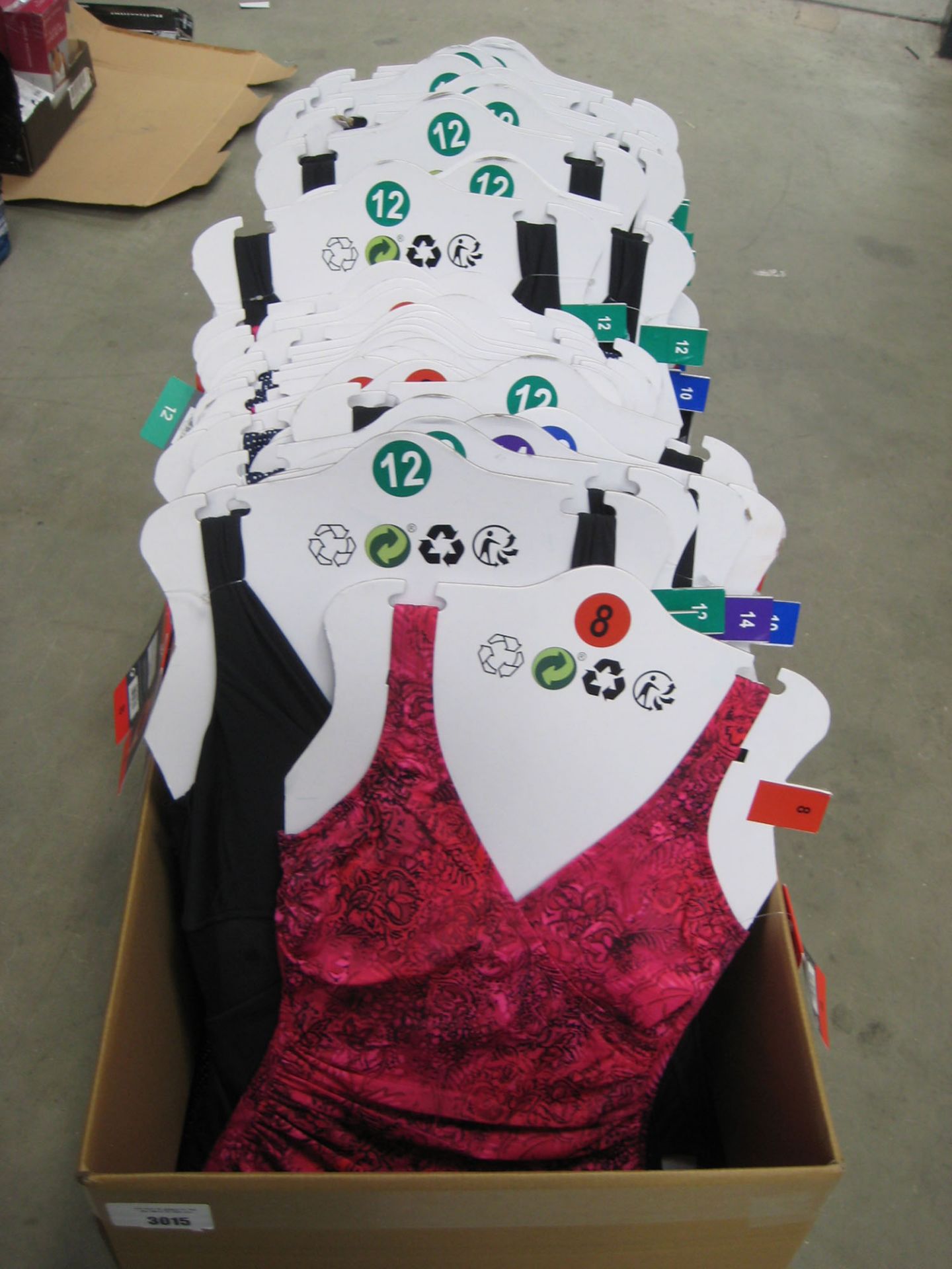 Box containing approx 50 ladies swimsuits by Kirkland sizes 8 - 14 in various colours - Image 2 of 2