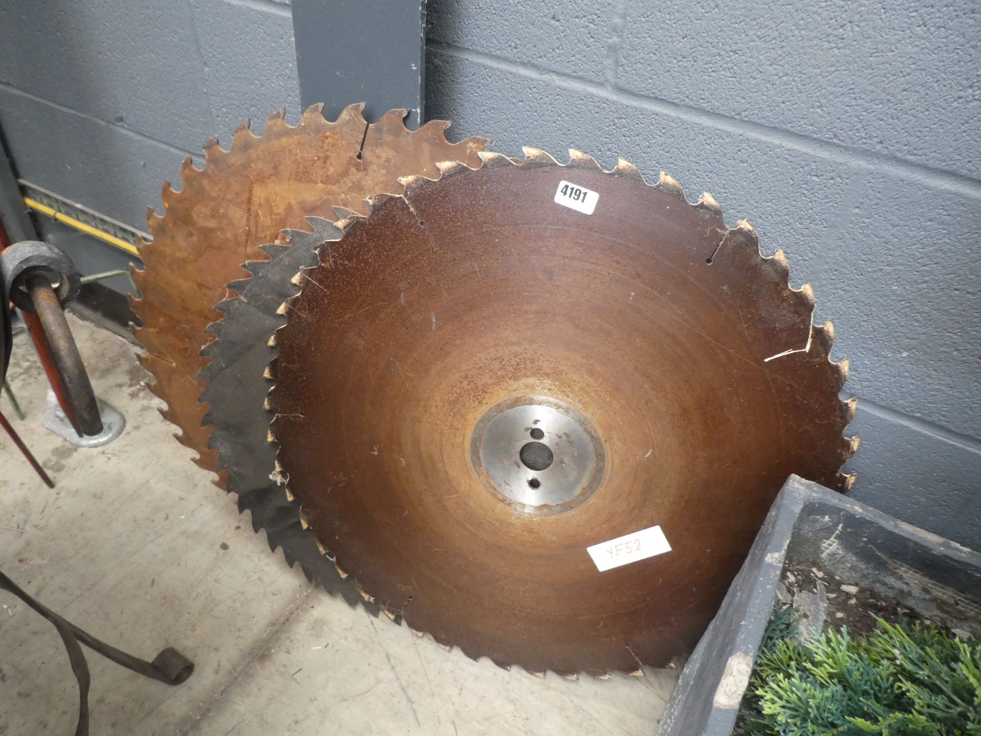 3 large wood saw blades