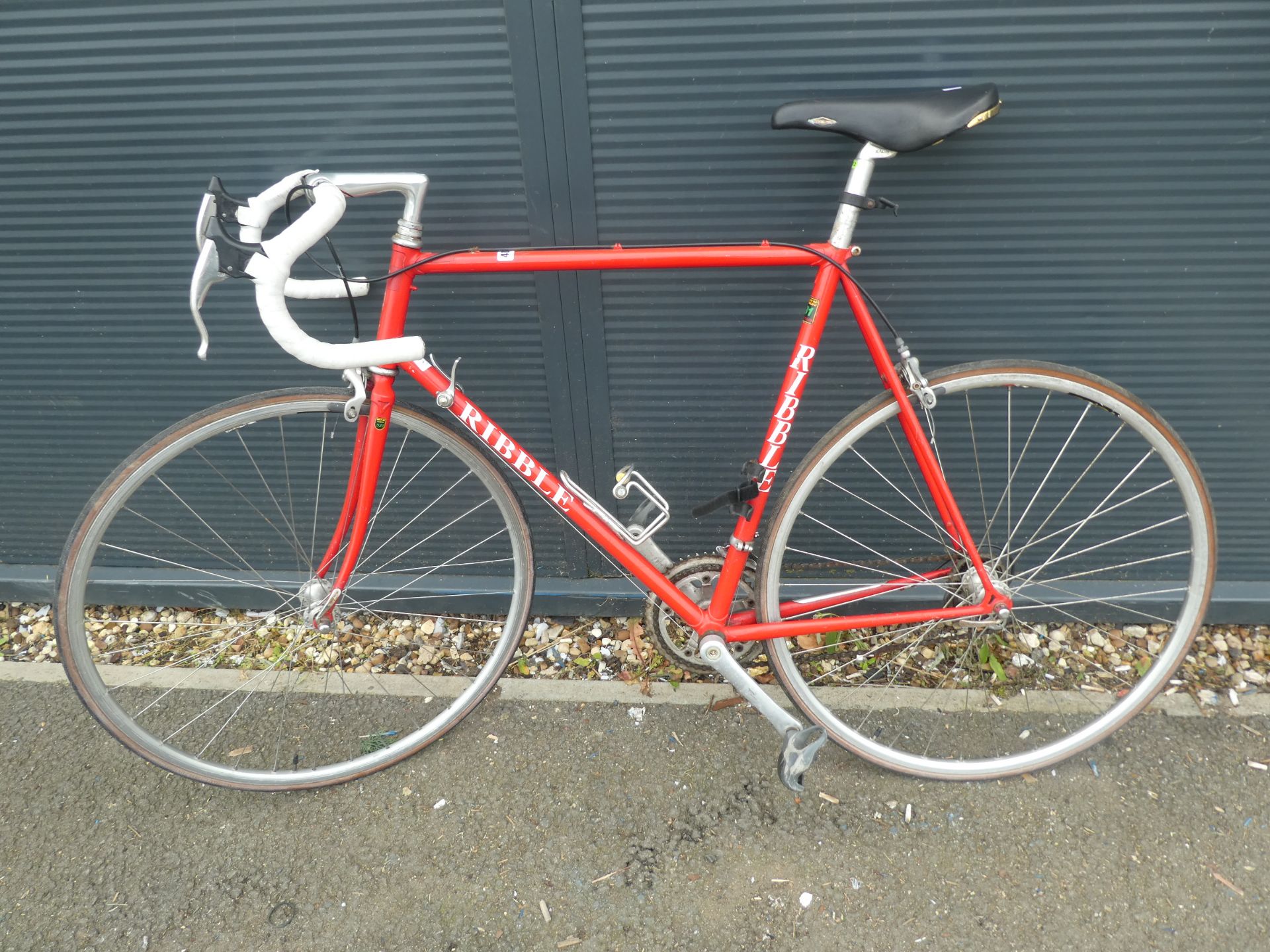 Ribble racing bike in red