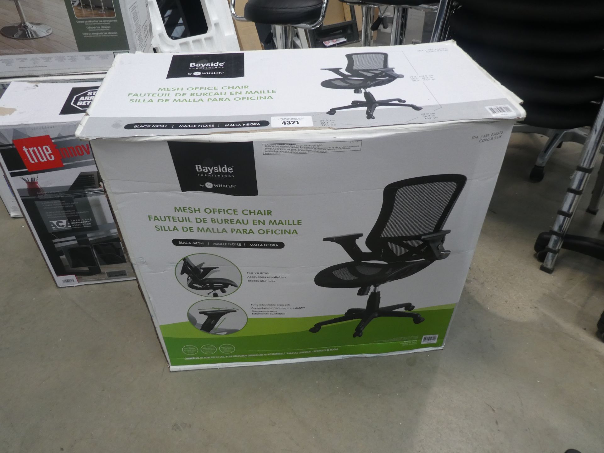 Bayside mesh office chair (boxed, parts)