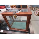 5130 Beech and glazed display cabinet by W&J Gluke of London