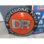Enameled circular sign for Professional Power