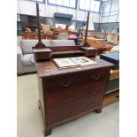 5188 Edwardian mahogany and strung dressing table