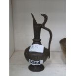Bronzed incised jug