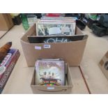 5527 Two boxes of singles and records including the Beatles, John Lennon, Rubbersoul, Bob Dylan etc