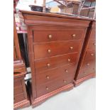 Contemporary mahogany chest of drawers by Feather & Black